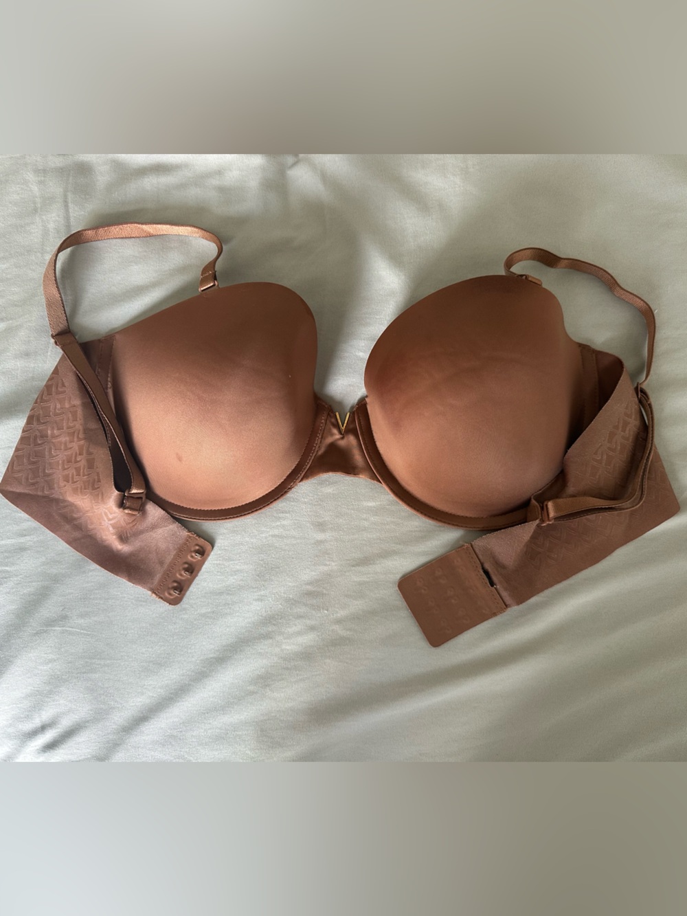 Victoria’s Secret Illusions Lightly Lined Push-up Bra Rust Mocha Brown 38C
